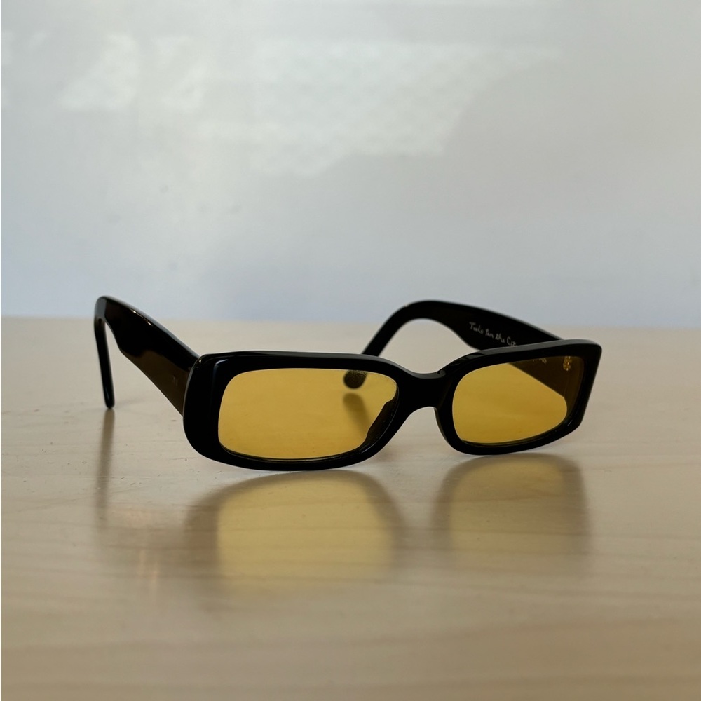 Lexxola Vale Sunglasses in Black/Orange CR-39